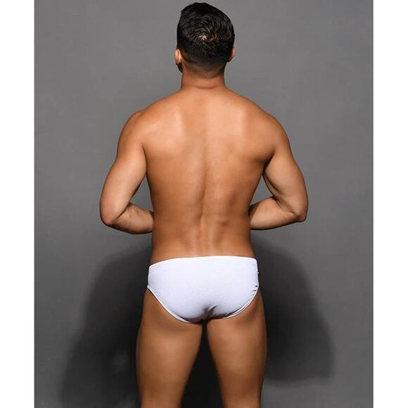 Andrew Christian Luxe Mesh Pride Bikini White Large - Picture 10 of 10